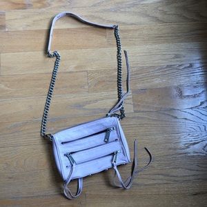 Rebecca Minkoff Mini 5 Zip Crossbody light pink